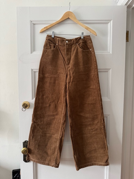 twik Pants - twik Brown Wide-Leg Corduroy Pants